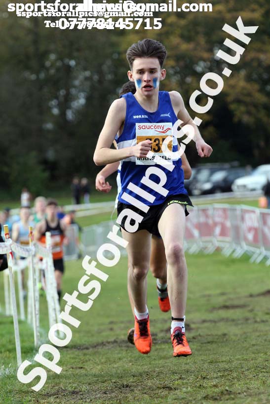 Mens under-17s National Cross Country Relay, Berry Hill Park, Mansfield. Photo:  David T. Hewitson/Sports for All Pics